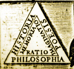Detail from 1640 Advancement of Learning titlepage