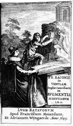 Bacon, De Augmentis Scientiarum (1645) frontispiece