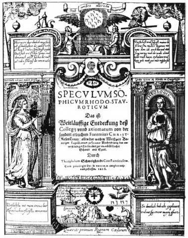 Schweighardt, Speculum Sophicum Rhodo-stauroticum (1618) titlepage