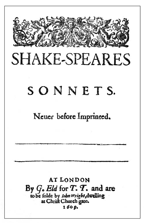 Shake-speares Sonnets (1609) titlepage